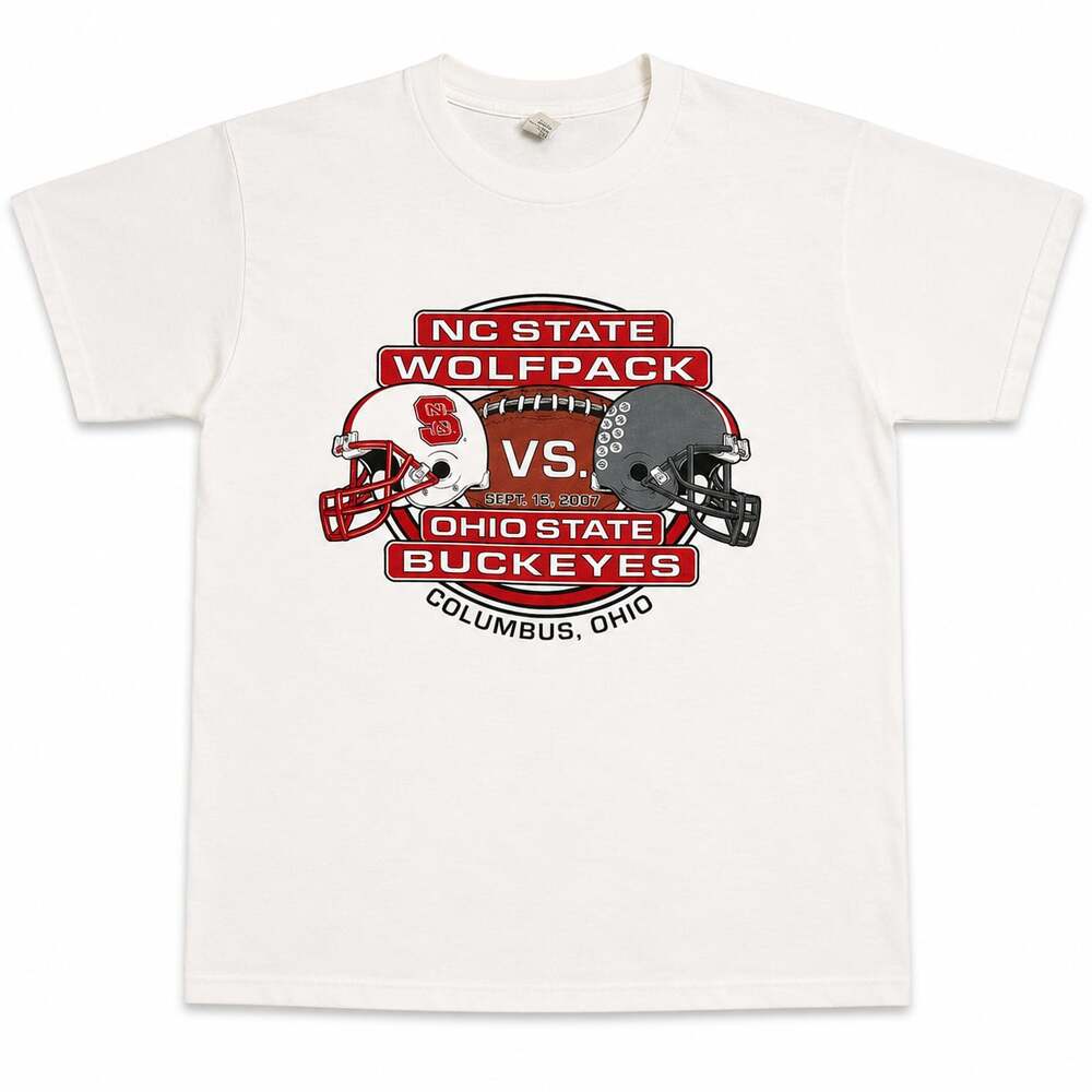 Vintage 2003 NC State Wolfpack vs Ohio State Buckeyes T-Shirt XL